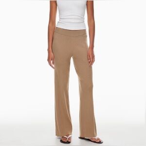 Aritzia Wilfred Midday Pant relaxed wide-leg, pull-on knit pant Sz XL